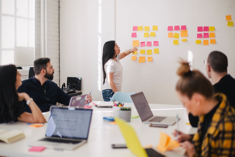 SharkOps team members collaborating in the office